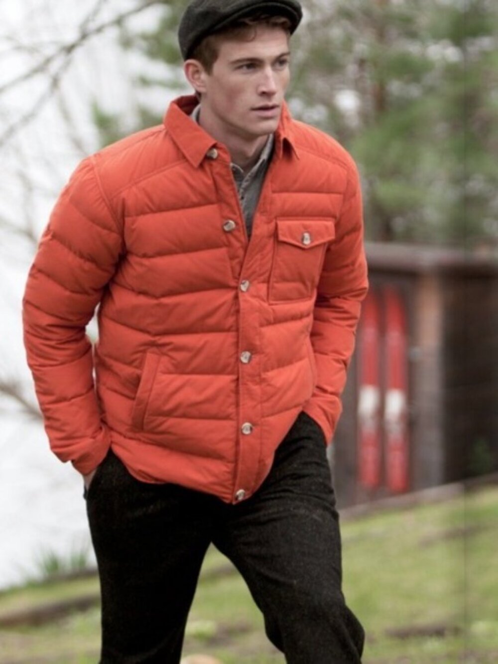 $450 BNWT Penfield Orange Down Puffer Jacket/Overshirt- Medium